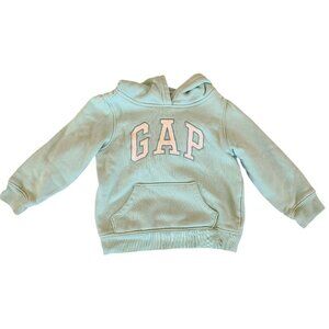 Baby Gap Toddler Hoodie Sweatshirt 3 Years Mint Green Cotton/Polyester Blend